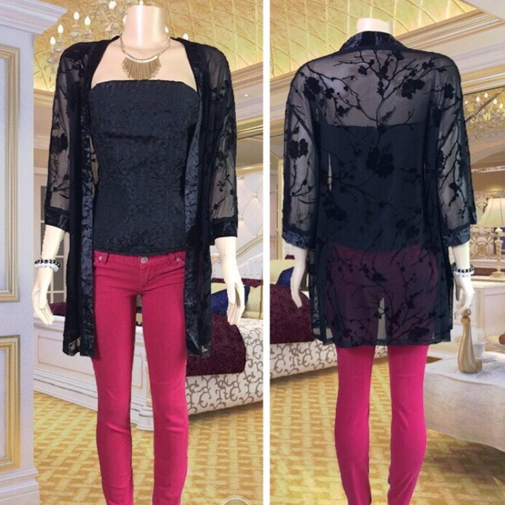 Black Lace Kimono